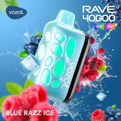Vozol Rave 40000 Blue Razz ice (Блакитна малина Лід)