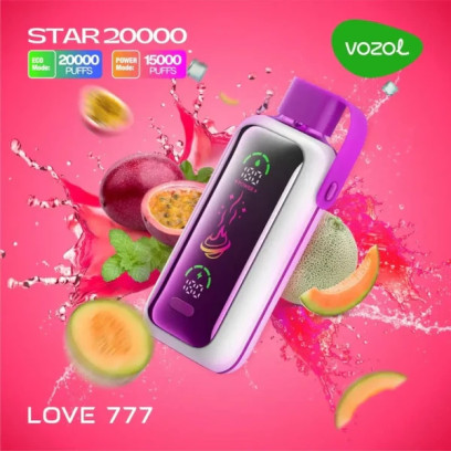 Vozol Star 20000 Love 777 (Дыня Арбуз Маракуя Мята)
