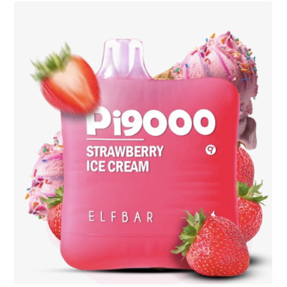 Elf Bar Pi9000 5% Strawberry Ice Cream (Клубничное Мороженое)